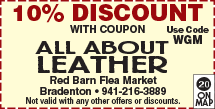 Special Coupon Offer for All About Leather at the Red Barn